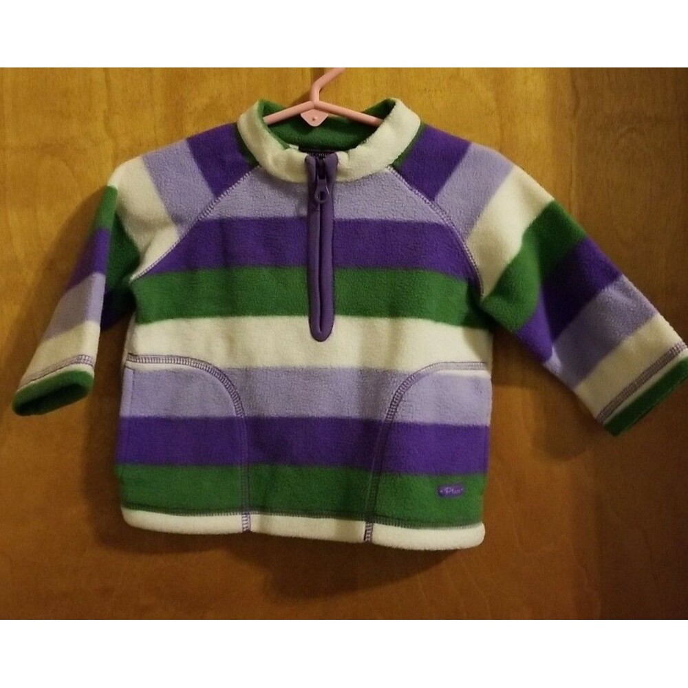 Girl's The Children's Place 6-9 months sweatshirt 1/4 zipper striped